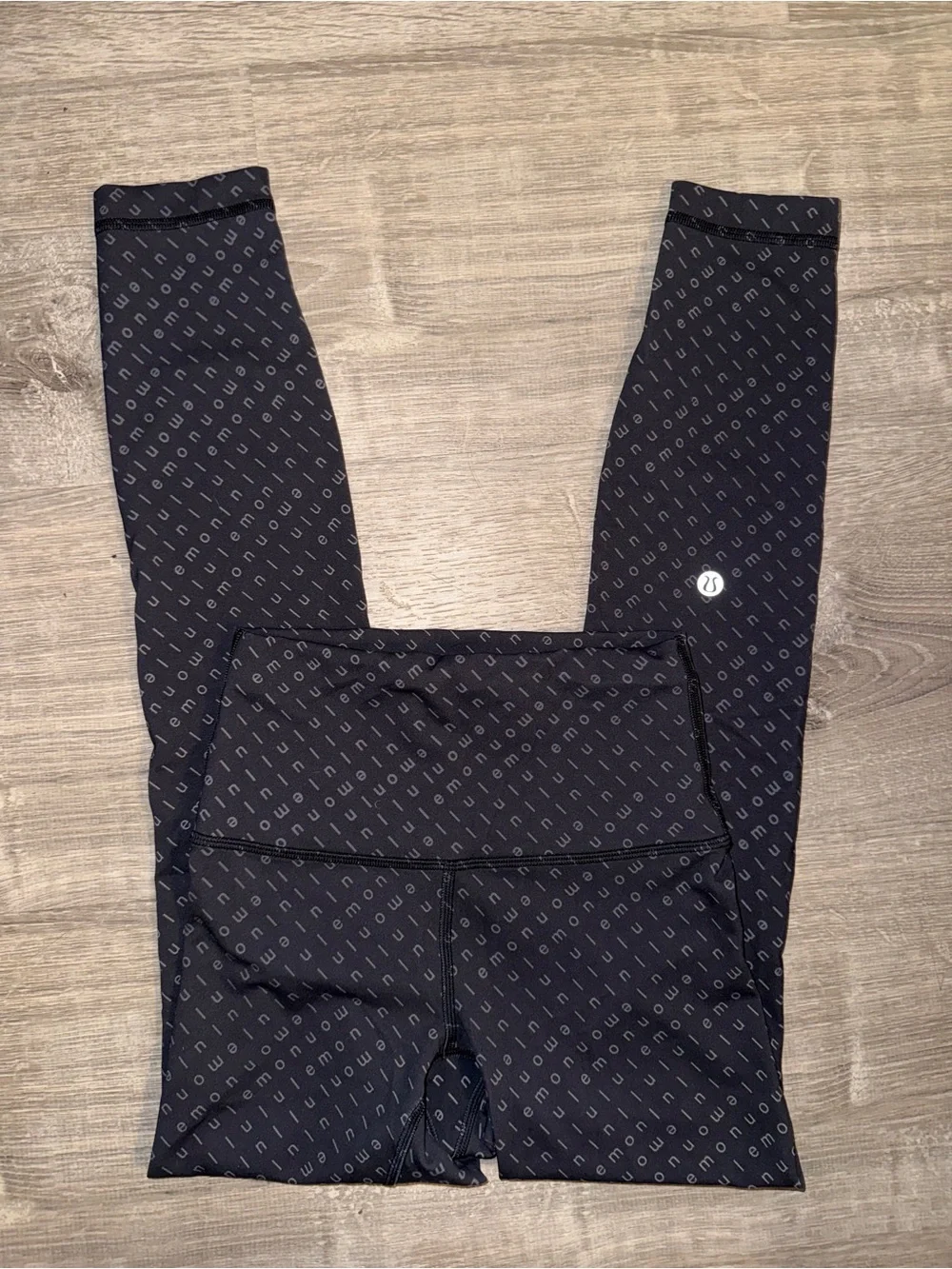 lululemon athletica Black Allover Logo Leggings